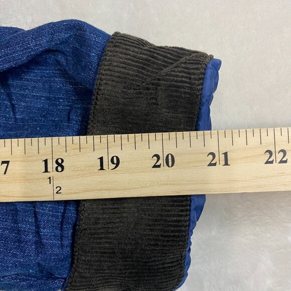 Scandia Woods Button Zip Chambray Corduroy Jacket Plaid Flannel Quilted Lining L - Picture 15 of 16